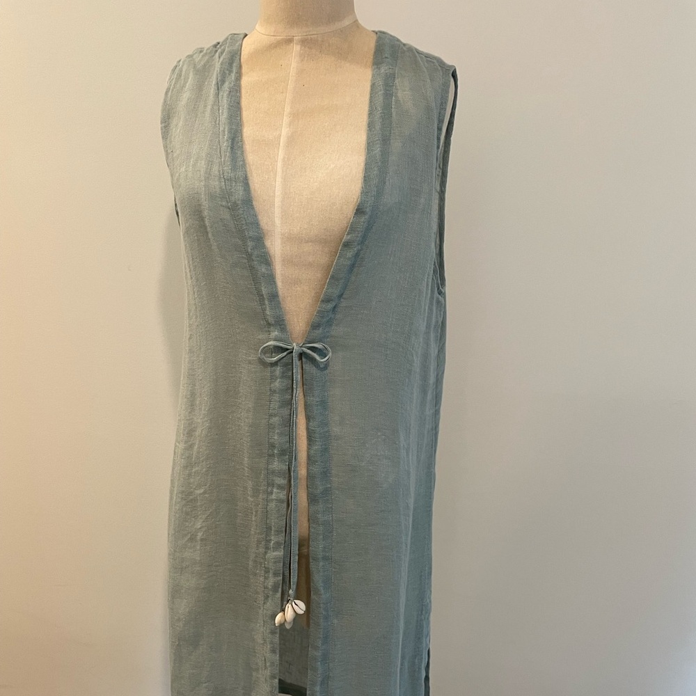 Soft Surroundings sea shell linen vest